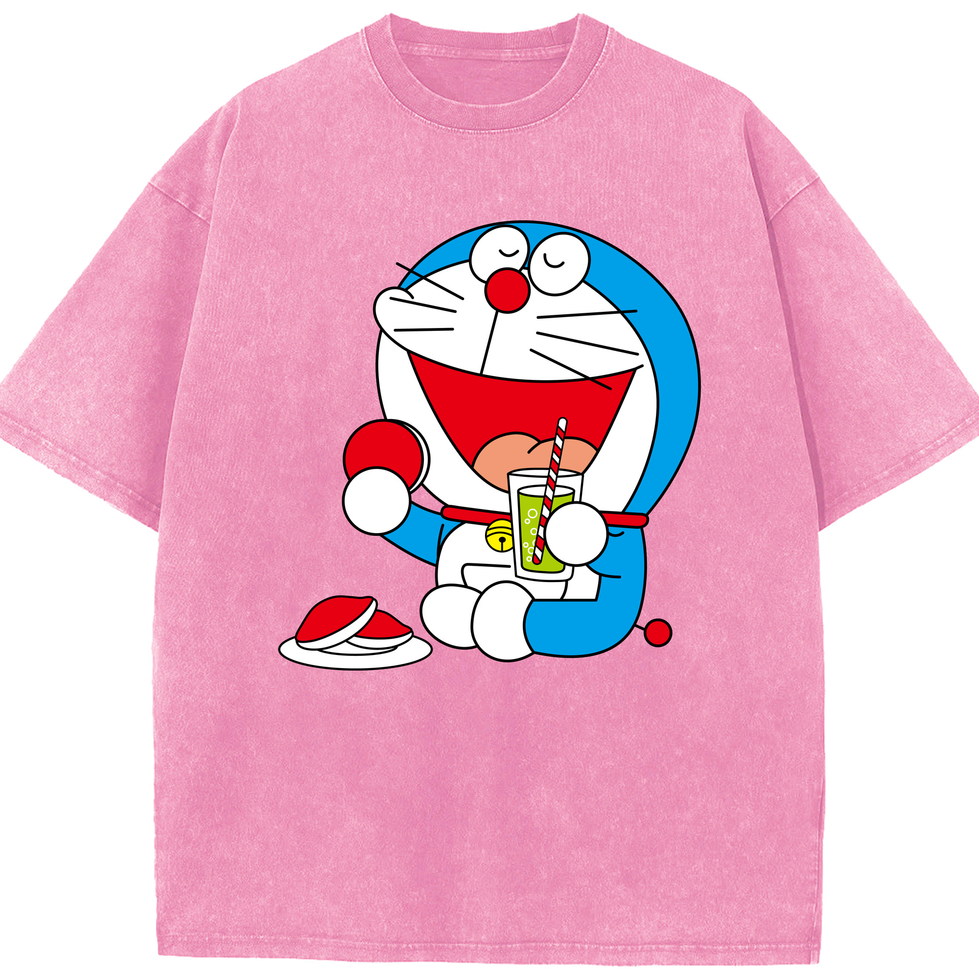 （画像用） ドラえもん Doraemon 綿100% ヴィンテージ風 半袖Tシャツ（フロントプリント）